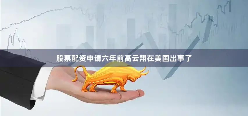 股票配资申请六年前高云翔在美国出事了
